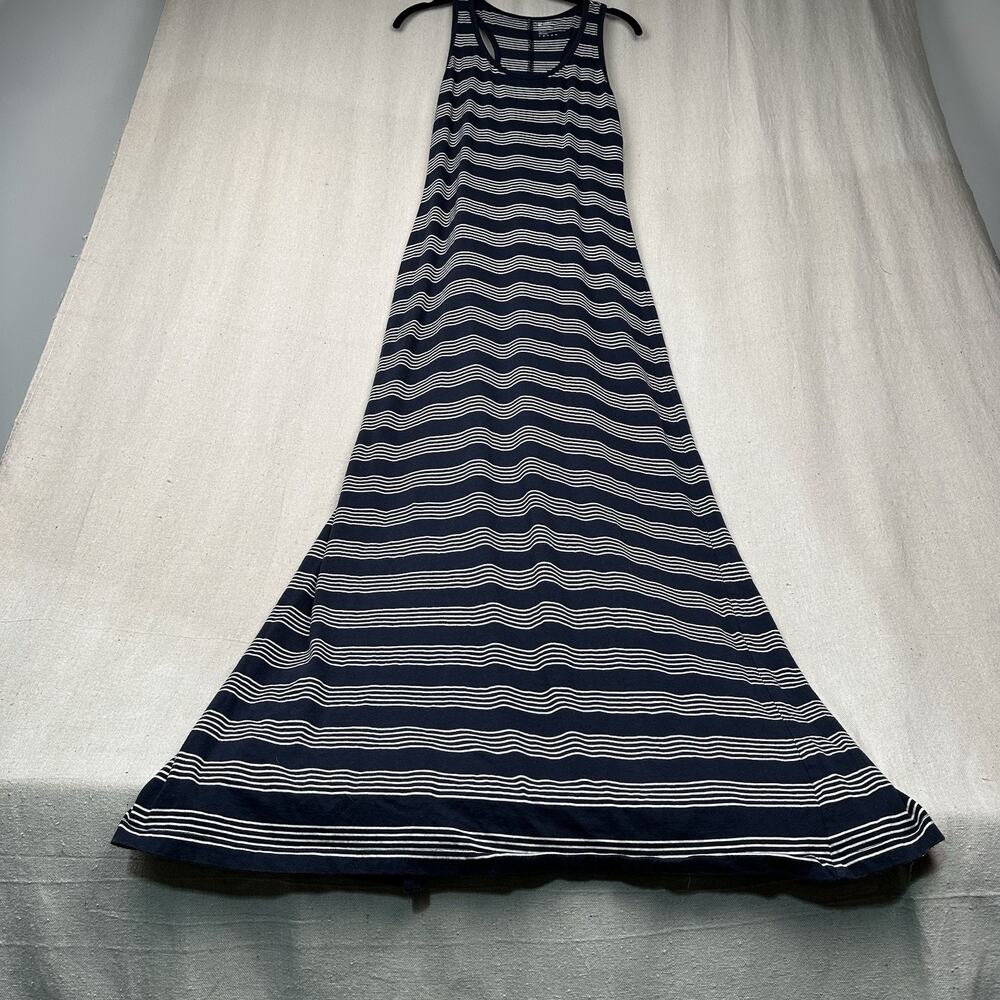 PACT | Women's Maxi Dress Size Small Navy Blue Slit Sleeveless